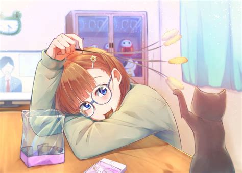 Pin By Wa Rarcher On Glasses R Kuwaii In 2020 Anime Girls With