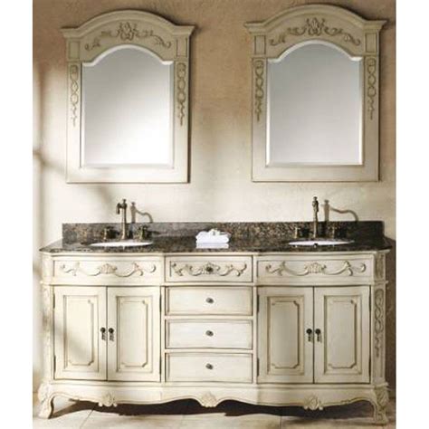 When it comes to outfitting a master bathroom, double sink vanities give couples the space they need to get ready without getting in each other's way. This 72, double sink, Antique White vanity by James Martin ...