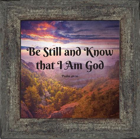 Be Still And Know I Am God Psalms 4610 Bible Verse Wall Art
