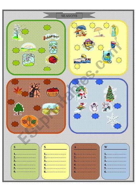 Seasons - ESL worksheet by tz.ione