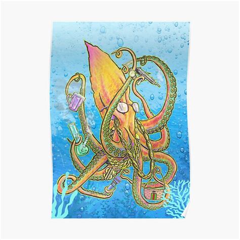 Octopus Trap Star Poster By Mumtees Redbubble