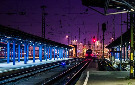 Wallpaper Travel Station Night Train Canon Eos Rebel Lights