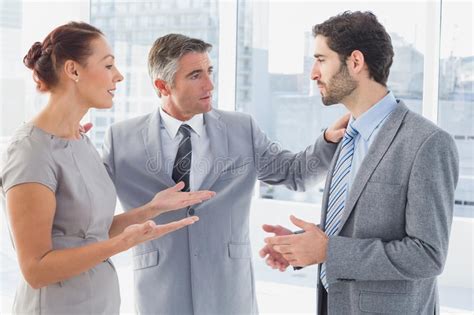 Businesswoman Arguing With Co Worker Stock Image Image Of Mature