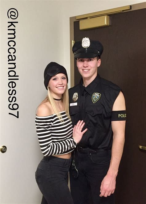 Halloween Couple’s Costume Cop And Robber Couples Halloween Outfits Couple Halloween