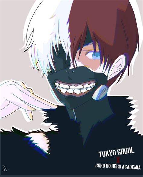 Tokyo Ghoul X Boku No Hero Academia Quippy Illustrations Art Street
