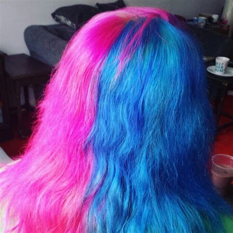 Flamingo Pink And Atlantic Blue From Directions Hair Dye Directions