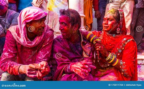 Mathura Holi Festival Editorial Stock Image Image Of Colours 175011704