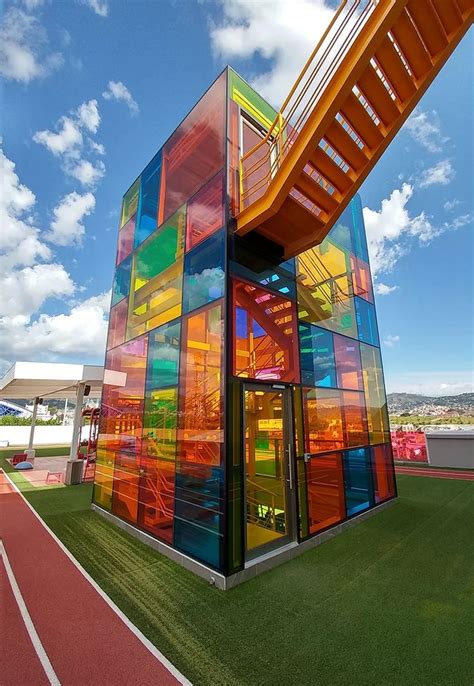 the world through vanceva s rainbow tinted architectural glass glass building architecture
