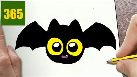 How To Draw A Halloween Bat Cute Easy Step By Step