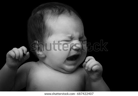 Newborn Baby Crying Babys Portrait Low Stock Photo 687422407 Shutterstock