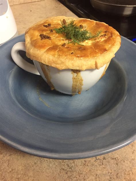 [Homemade] chicken pot pie with goat cheese crumbles : food