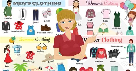 Clothes Vocabulary Names Of Clothes In English With Pictures • 7esl