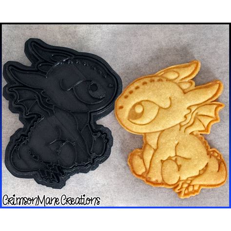 Black Baby Dragon Cookie Cutter Cute Chibi Dragon Ceramics Etsy Australia