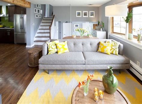 Gray Yellow Living Rooms Photos Ideas Inspirations Get In The Trailer