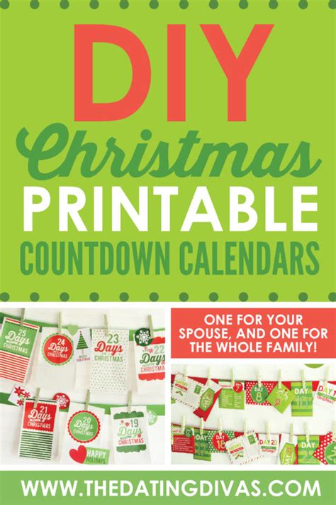 Printable Countdown Calendar For Christmas The Dating Divas