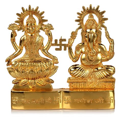 Buy Metal God Laxmi Ganesh Set Statue Idol Murti 4x4 Inch Lakshmi