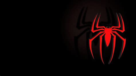 Black Dark Red Spider Black Spiderman Logo Hd Wallpaper Pxfuel