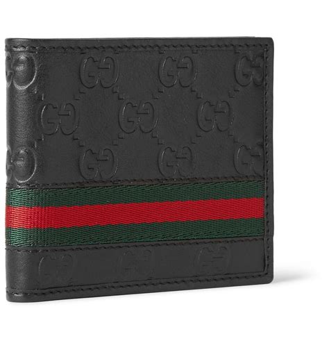Gucci Embossed Leather Billfold Wallet In Black For Men Lyst