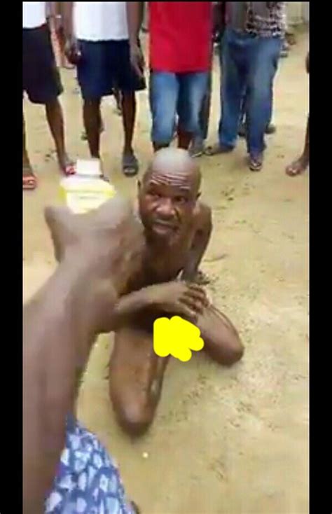 Landlord Caught Having Sex With A Boy In Lagos Paraded Unclad By Mob