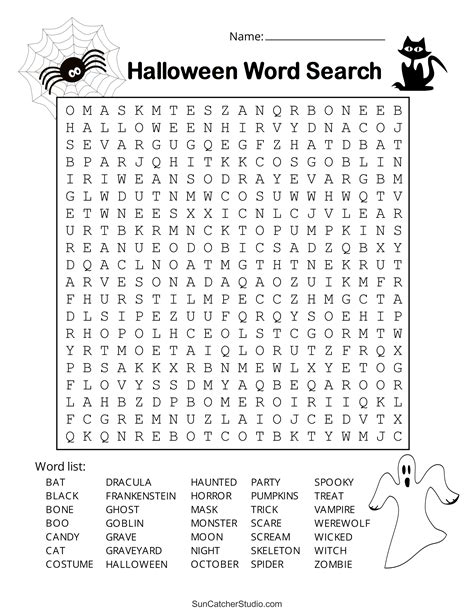 Halloween Word Search Free Printable Puzzles Diy Projects Patterns