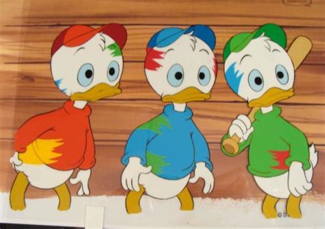 Orig Production Disney Huey Dewey Louie Ducktales Cel