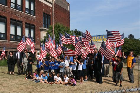 The Michigan Legion Donates Classroom Flags To Detroit School