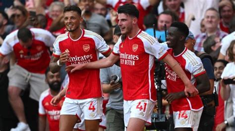Arsenal Vs Man United Highlight Declan Rice Gabriel Jesus Goals Seal