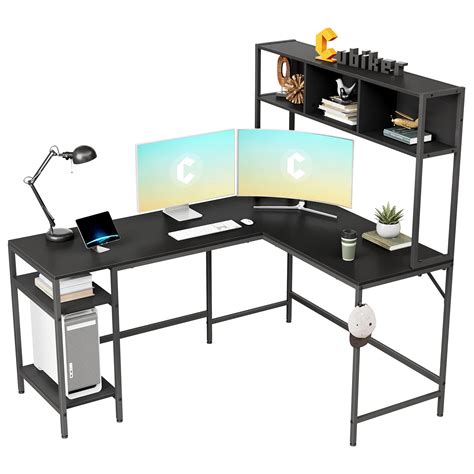 Buy Cubiker L Shaped Desk With Hutch 60 Corner Computer Desk Home