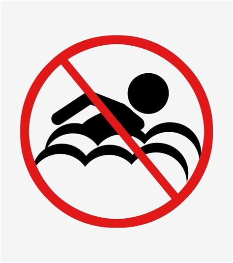 Swim Area Clipart Hd Png No Swimming Area Sign No Swimming Warning