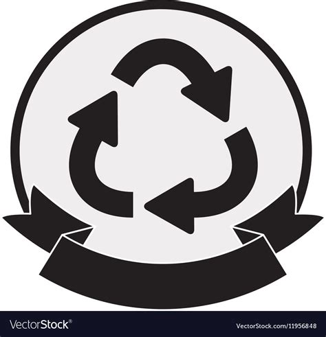 isolated recycle sign design royalty free vector image