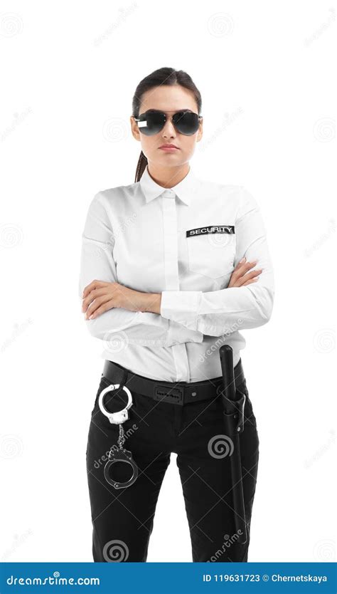 Female Security Guard In Uniform Stock Image Image Of Protector