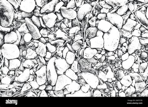 Distressed Overlay Texture Of Stones Rocks Pebbles Macadam Grunge