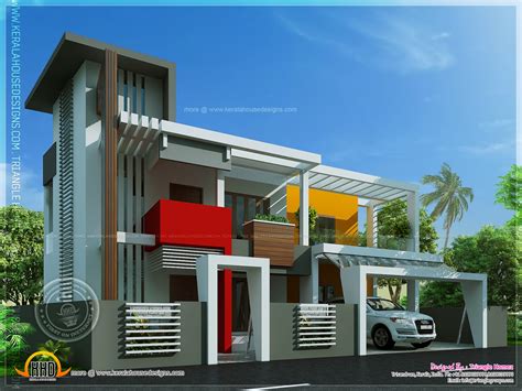 Contemporary House In Unique Design Kerala Home Design
