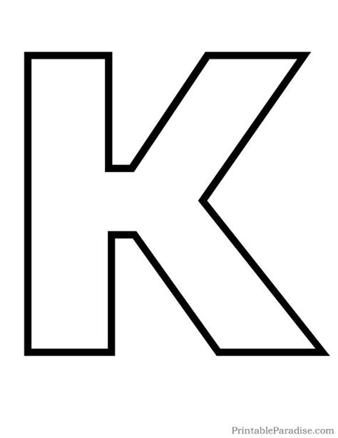 Printable Letter K Outline Print Bubble Letter K Letter K Crafts