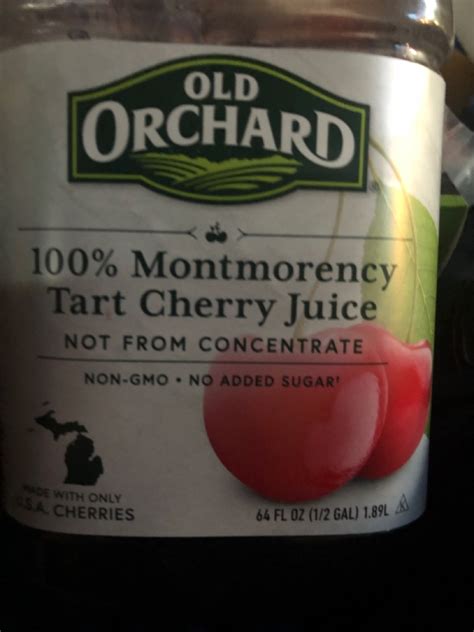 Old Orchard 100 Montmorency Tart Cherry Juice Calories Nutrition