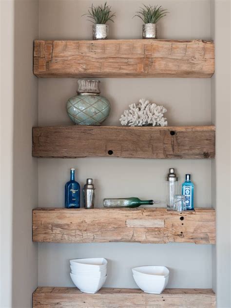 It adds a certain nostalgia to the room with its 5 cent soap, water, and towels signage. 25+ Wood Wall Shelves Designs, Ideas, Plans | Design ...