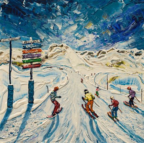 Skiing Snowboard Paintings Pete Caswell