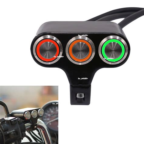 New Universal Waterproof Motorcycle 22mm Handlebar Headlight Led Button