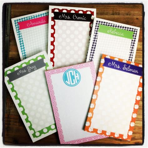 Personalized Notepads Set Of 2 By Julianrycecreations On Etsy 2800