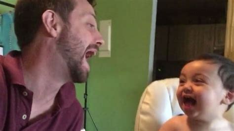 Video Dad Tries To Teach Baby Evil Laugh Fails Adorably Huffpost
