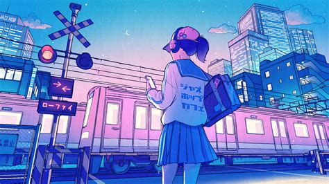 Aesthetic Anime City Wallpapers Wallpapers Com