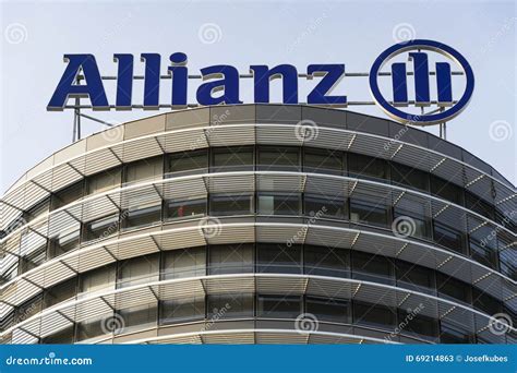 Financial And Insurance Group Allianz Logo On The Building Of The Czech