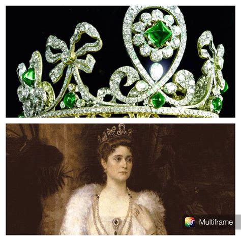 The Romanovs Jewelry Emerald Tiara With Alternating Arches And Bows