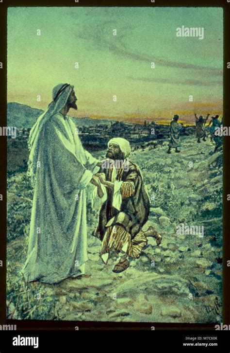 Lucas 17 11 19 Jesús Después De Haber Limpiado Los Diez Leprosos