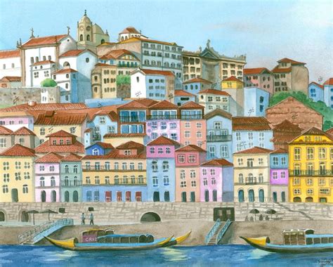 Porto Painting Portugal Art Сityscape Painting Print From Original Work