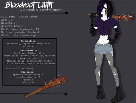 Creepypasta Oc Bloodroot Lilith By Xxmisschaosxx On Deviantart