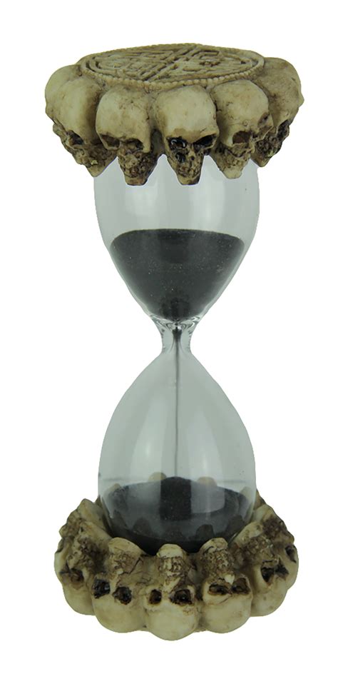 Zeckos Gothic Celtic Skulls Hourglass Black Sand Timer Ebay