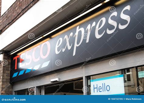 Tesco Express Logo Editorial Photo 123565689