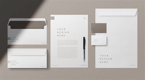 Download Five Premium Stationery Mockups for Adobe Photoshop