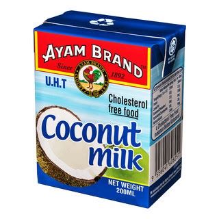 We refrigerated the cans overnight to separate the solid cream on the top. Ayam Coconut Milk 200ml